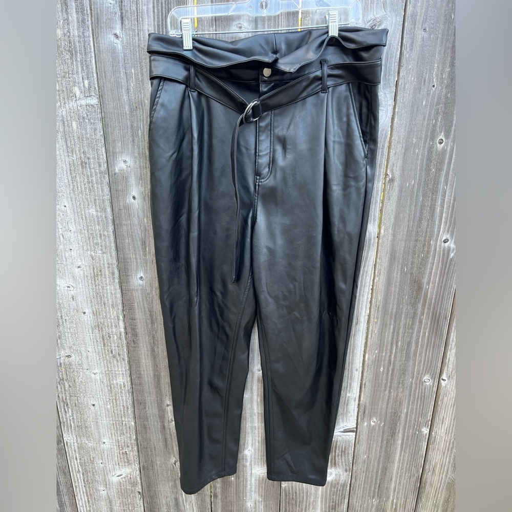 Open Edit Faux Leather Pants